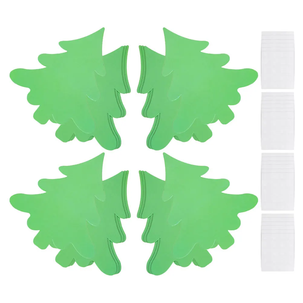 

50Pcs DIY Christmas Tree Cards Green Cardstock Craft Supplies Blank Unfinished Cutouts for Handmade Greeting Cards Holiday Decor