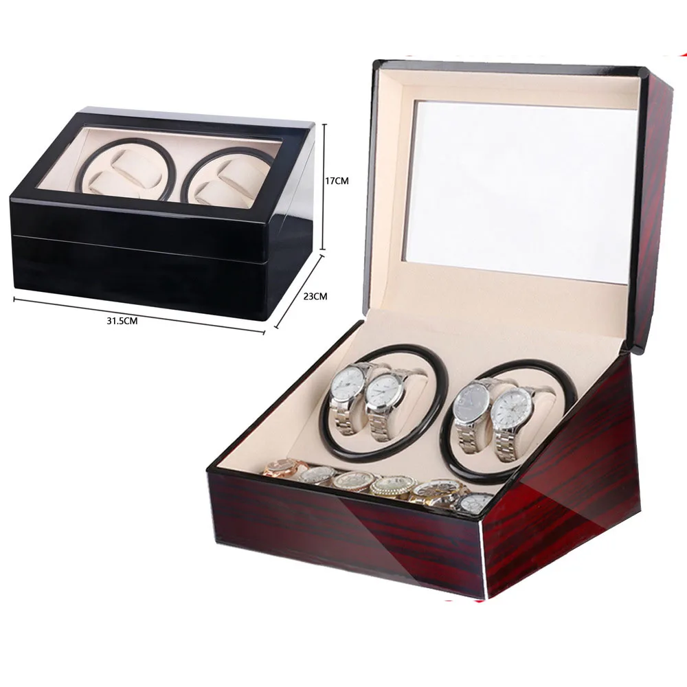 

4+6 Slots Automatic Rotator Watch Winder Motor Silent Movement Winder Watch Boxes Men Mechanical Watches Display Organizer Box