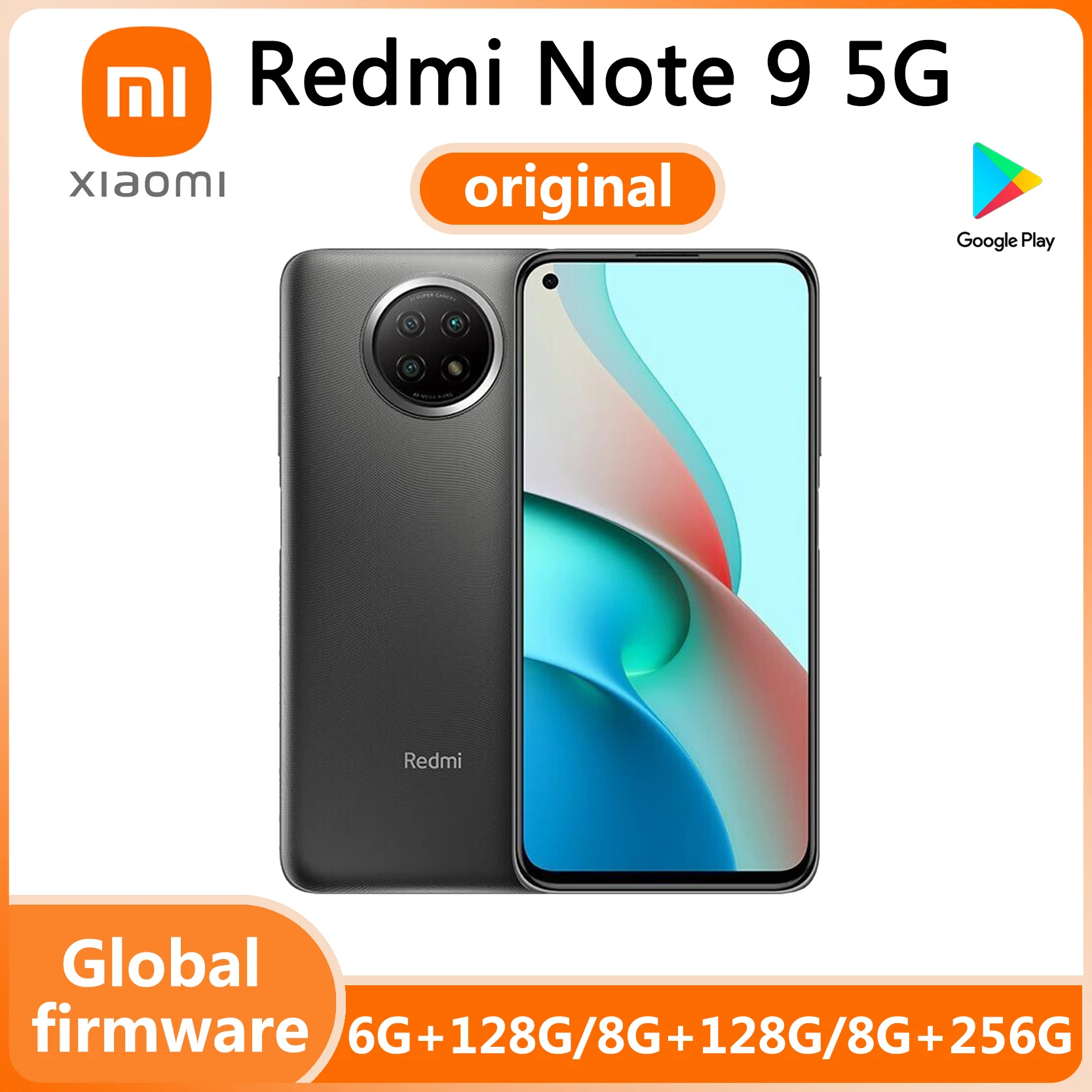 Xiaomi Redmi Note 9 5G Smartphone  6G 128G 5000mAh Large Battery 6.53 Inches 48 Million Pixels used phone