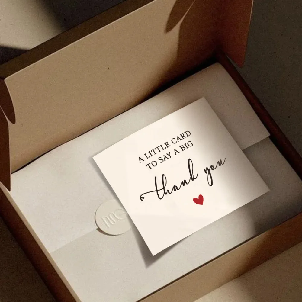 50 قطعة/الحزمة بطاقات شكر للأعمال، مناسبة للأعمال، استحمام الطفل، الزفاف، الأعمال الصغيرة، التخرج #1