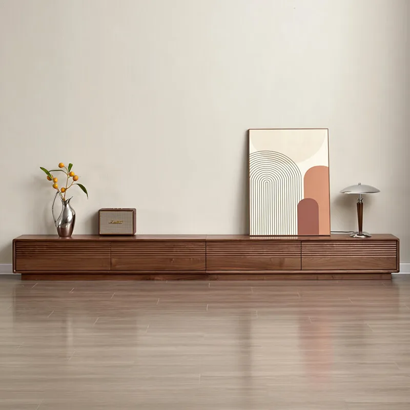 أرضية خزانة تلفزيون من الخشب الصلب لغرفة المعيشة، شقة صغيرة، أرضية خشبية صلبة، خزانة تلفزيون #4