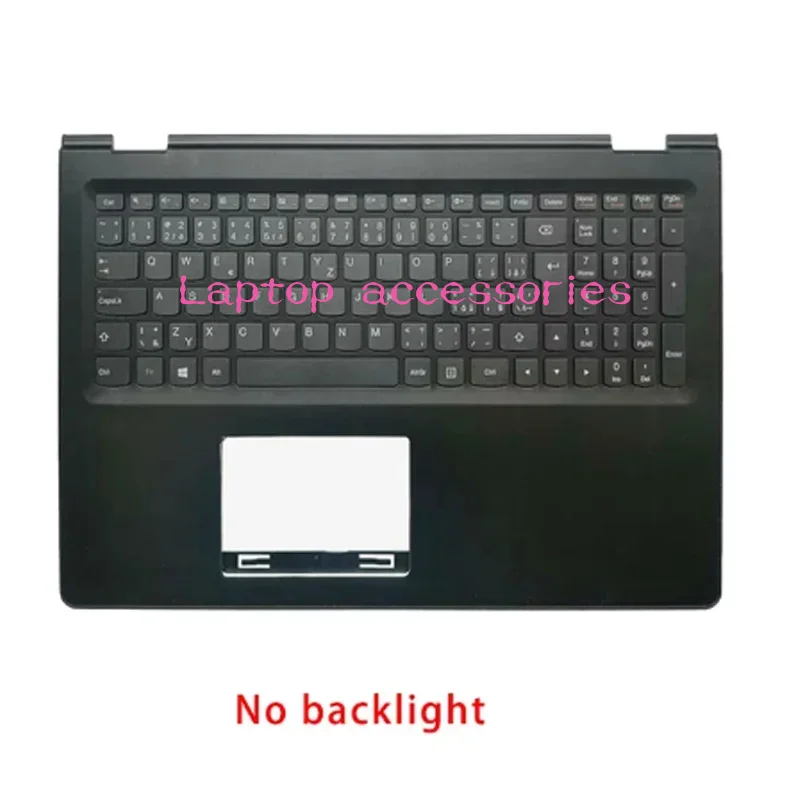 New keyboard for Lenovo Yoga 500-15ibd flex3 15 1570 1580 laptop palmrest upper top cover English keyboard backlight C shell