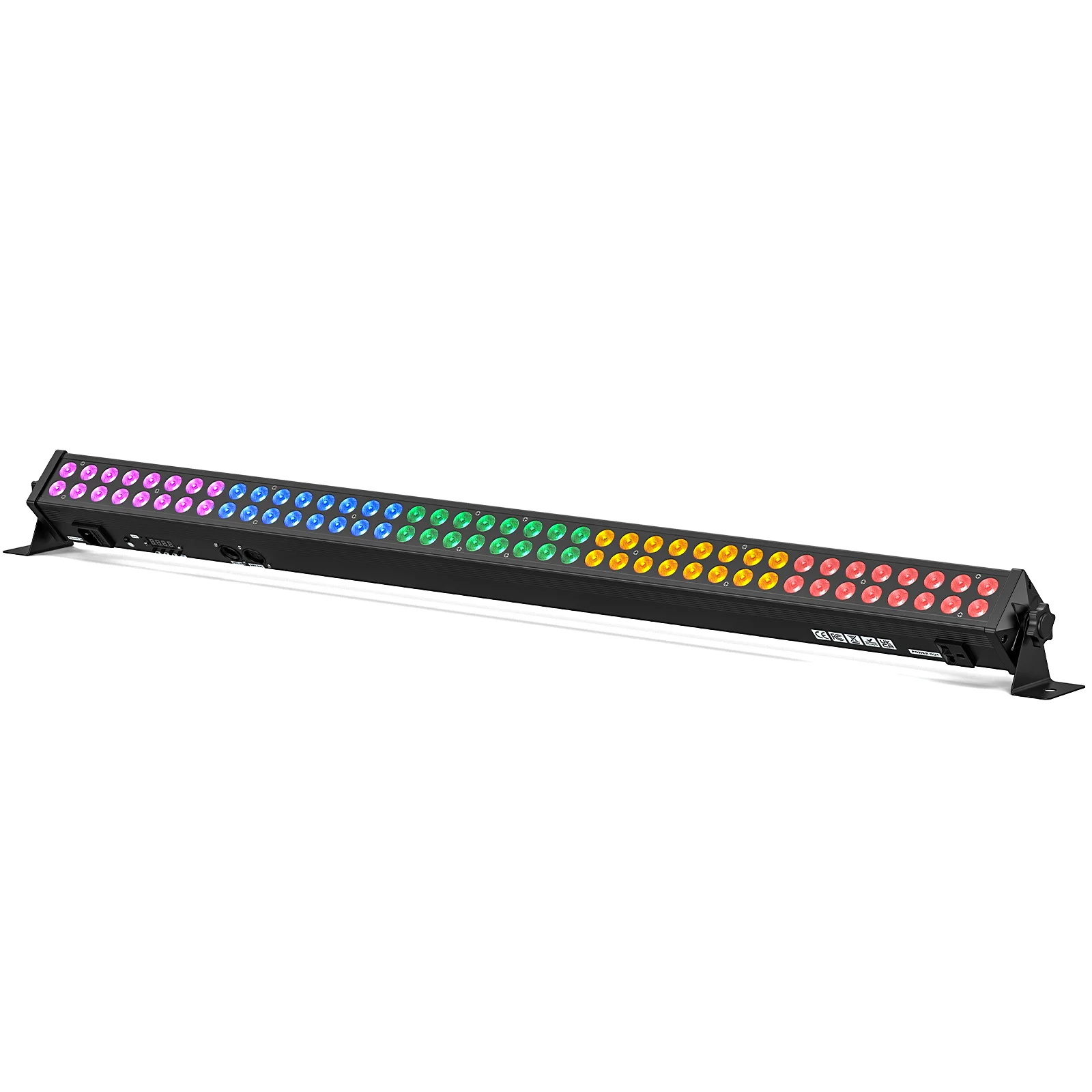 Barre lumineuse murale Yiflamefly 120W avec 80 LED RGB de 2W, effets d'éclairage de scène, lumières de fête DMX pour DJ, club, concert, KTV