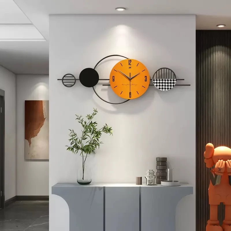 Fashion Luxury Clock Living Room Modern Home Dining Room Decoration Clock Wall creative wall hanging clock no drilling required