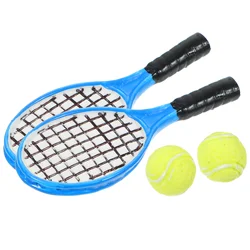 4Pcs Micro Tennis Racket Model Durable Home Decoration Play House Accessory For Mini Simulation nament Set Racquet