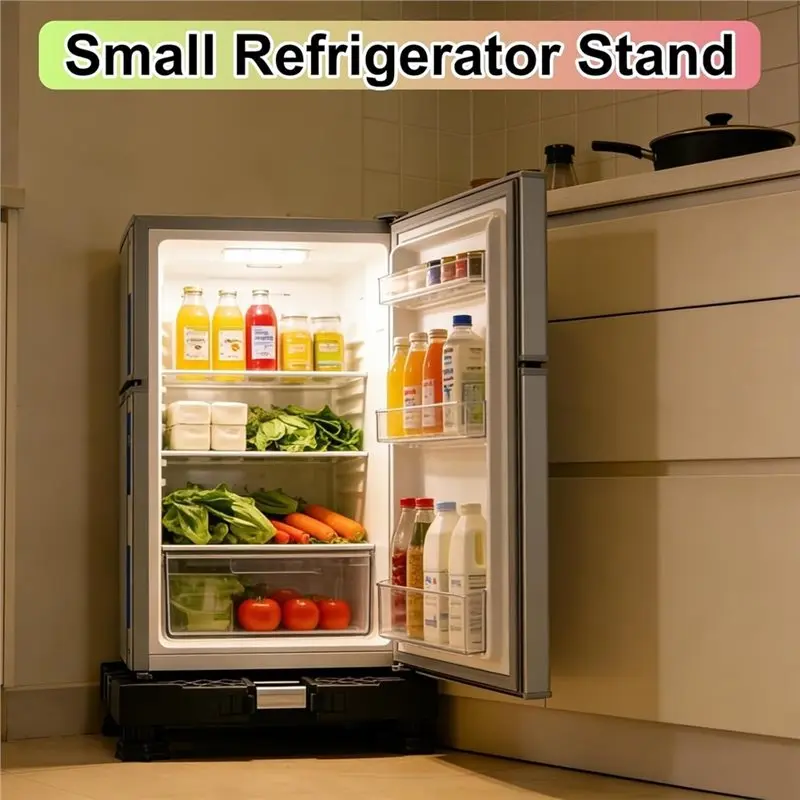 A93E-8 Steel Tube And 4 Strong Feet With Raised Base Suitable For Washing Machine, Dryer, Wine Cabinet (Only Fridge Stand)