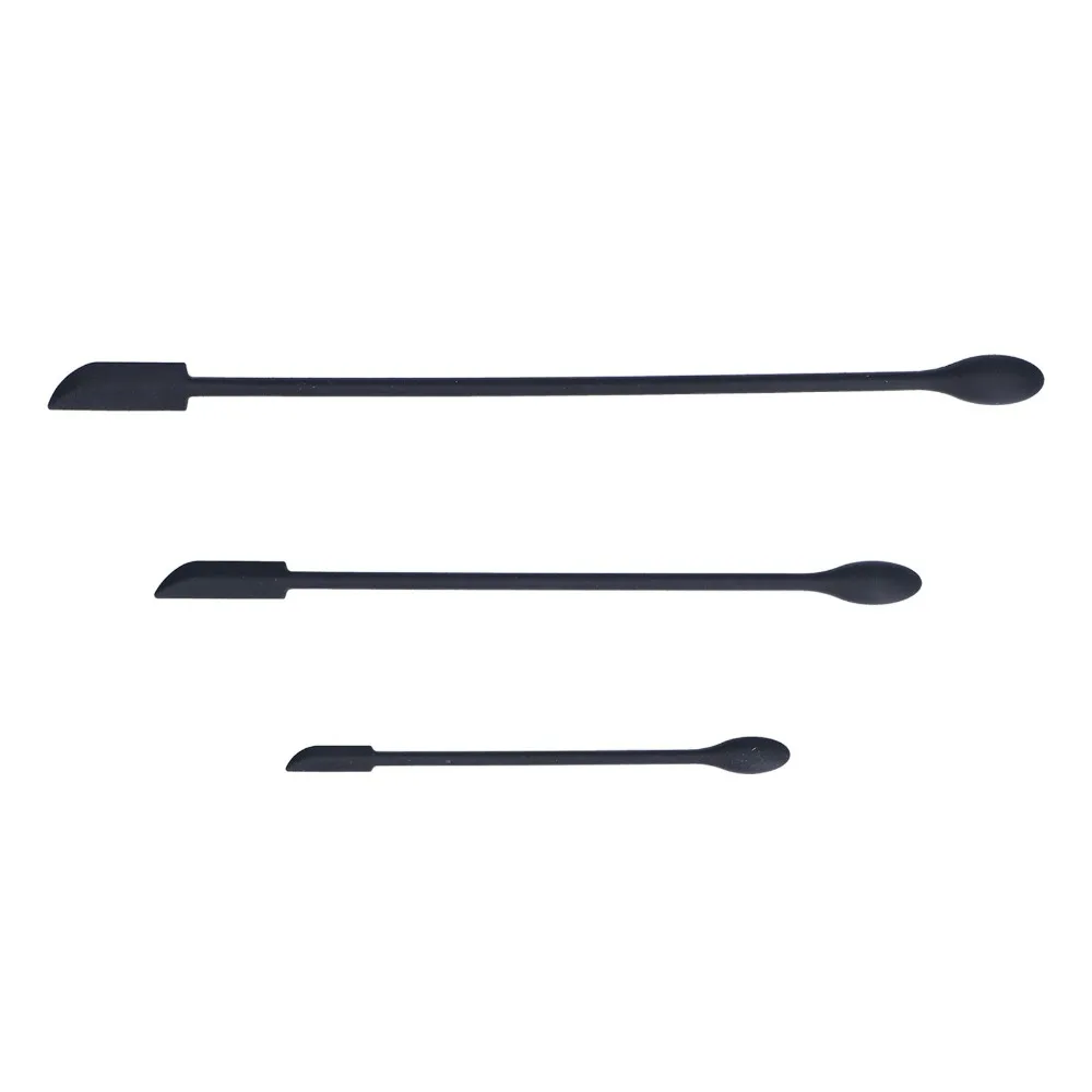 3pcs Food Grade Silicone Silicone Spatula Set Long Handle Three Sizes Double Head Spatula Curved Scoop Double-headed