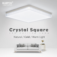 Marpou Square LED Ceiling Light Bedroom Light Neutral White Cool White Warm White 48W 36W 24W 18W LED Ceiling Light  for living