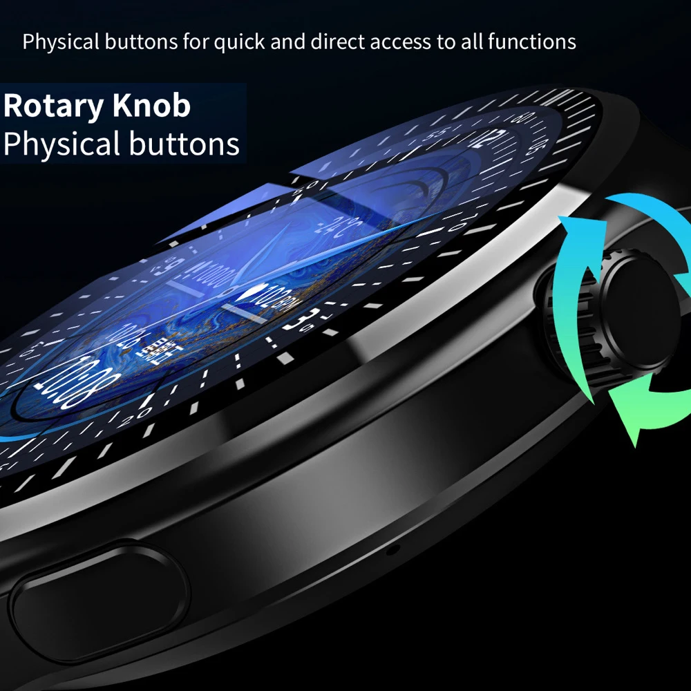 Blue Tooth Call Men สมาร์ทวอท์ช 1.5 "หน้าจอ HD กีฬาฟิตเนส Heart Rate สุขภาพนาฬิกาไร้สาย Smartwatch กันน้ํา