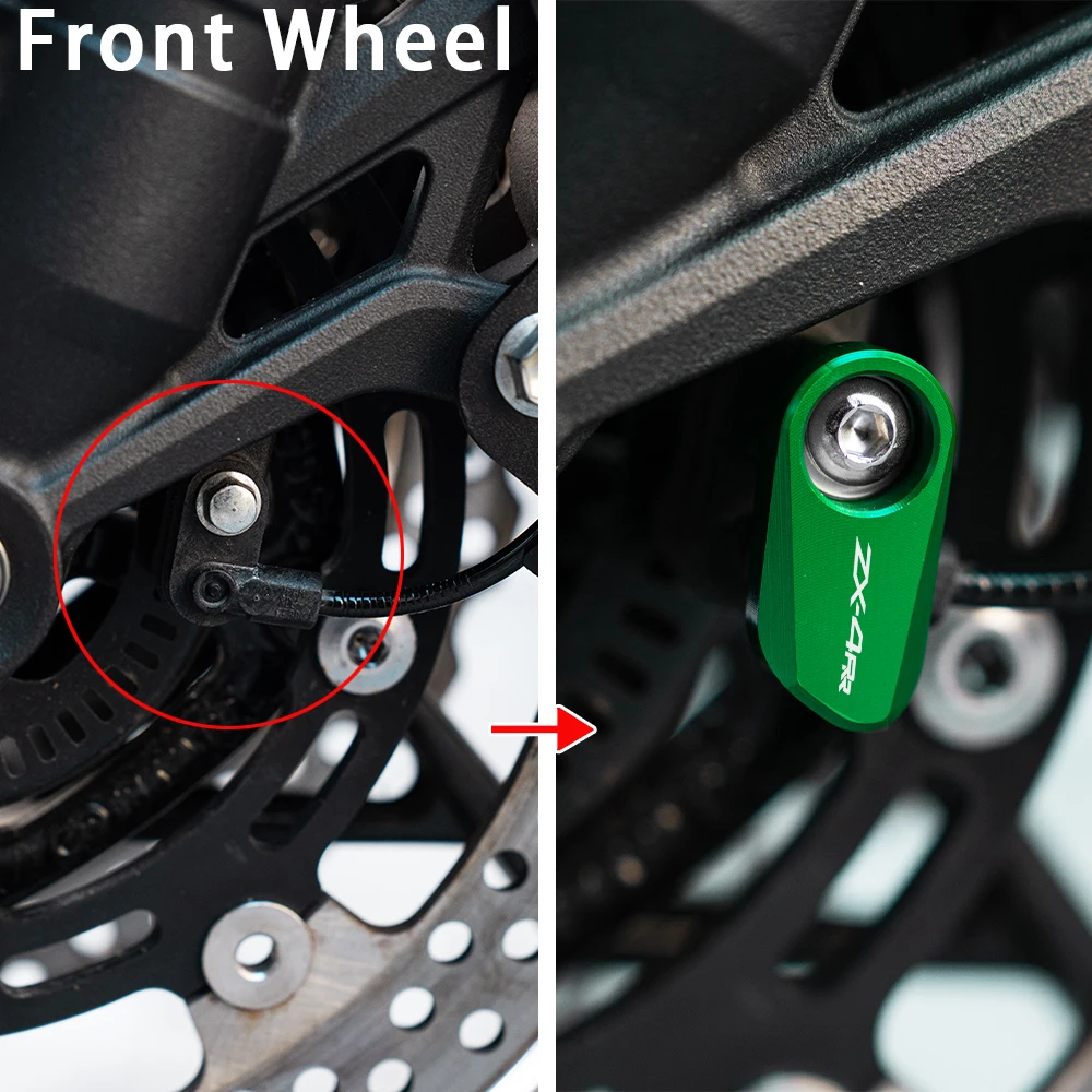 For KAWASAKI Ninja ZX4R ZX6R ZX4RR ZX10R NINJA1000SX Motorcycle Front Rear Wheel ABS Sensor Protection Guard Cover ZX-4RR ZX-6R