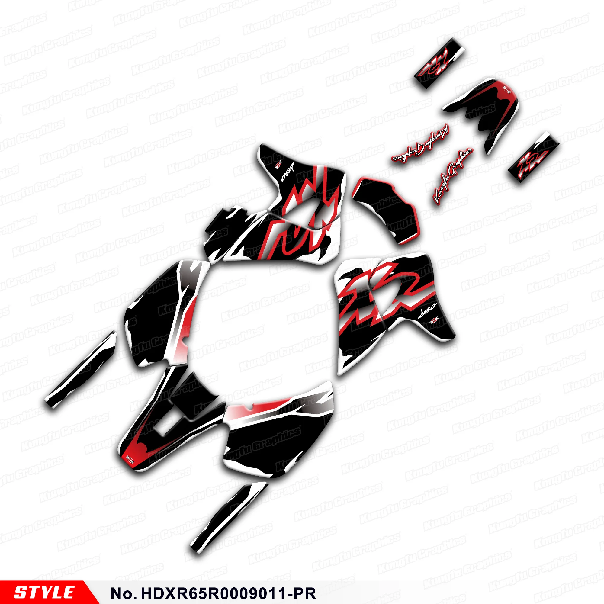 

JY RACING Graphics Adhesive Sticker for Honda XR 650R 2000 2001 2002 2003 2004 2005 2006 2007 2008 2009,Parts, HDXR65R0009011-PR