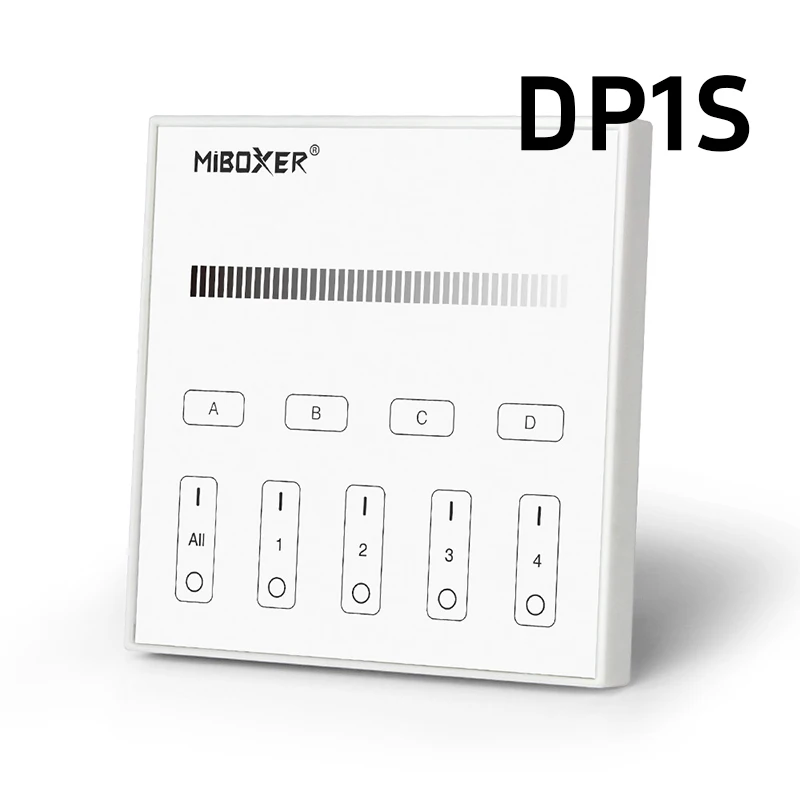 DALI touch panel controller, miboxer DP1s,DP2s, DP3s single color, CCT, RGB 3in1 group division control, addressable