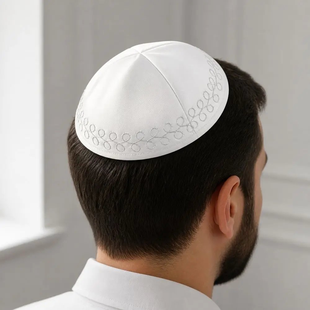 Durable Round Dome Kippah Cap Satin Fabric Smooth Surface Skull Cap Lightweight Head Cover Prayer Occasion