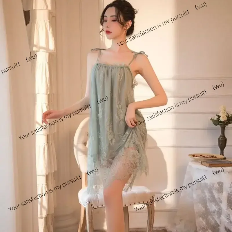 

Sexy lace women's pajamas, loose dresses, silk pajamas