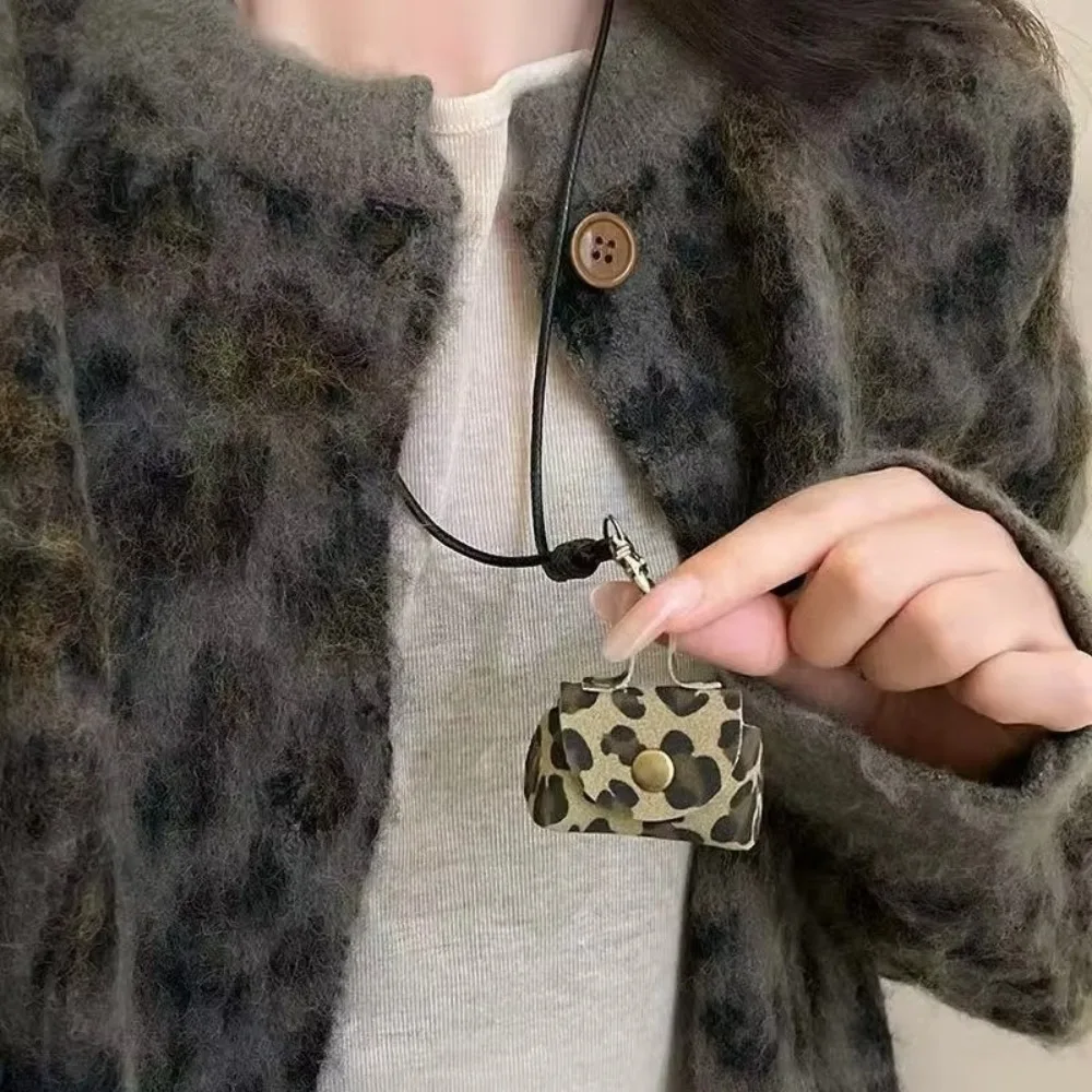 

Новый кожаный висячий кошелек для монет, ожерелье, подарки, длинный свитер, цепочка для наушников, женская сумка