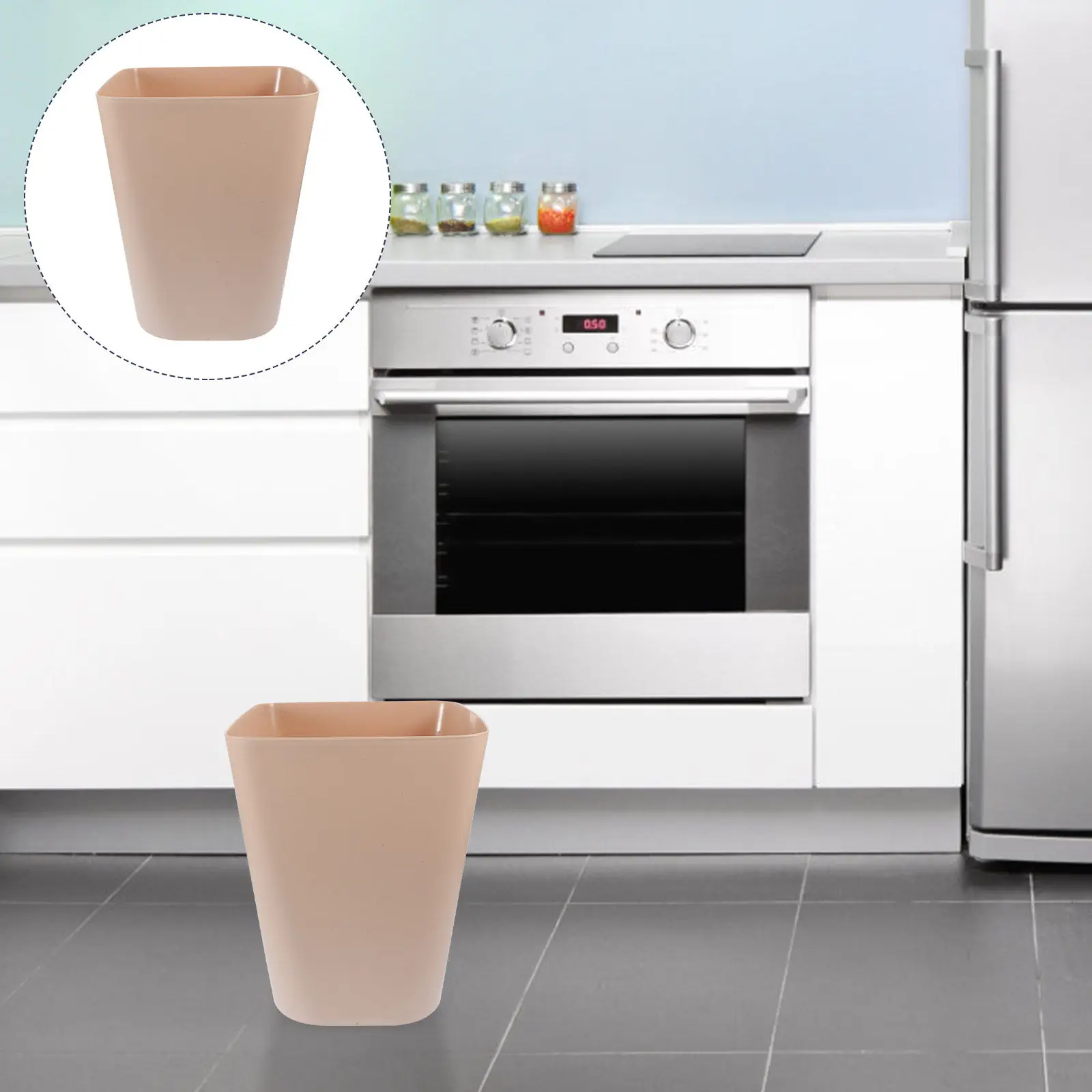 

Square Plastic Trash Can Garbage Bin Easy Clean Wastebasket for Home Office Bedroom Bathroom Office Trash Can Bedroom Trashcan