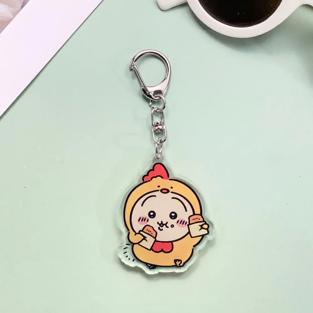 1/12Pcs Anime Characters Chiikawa Acrylic Keychain Accessories Cute Bag Charm Keyring Funny Backpack Pendant Decoration Gifts