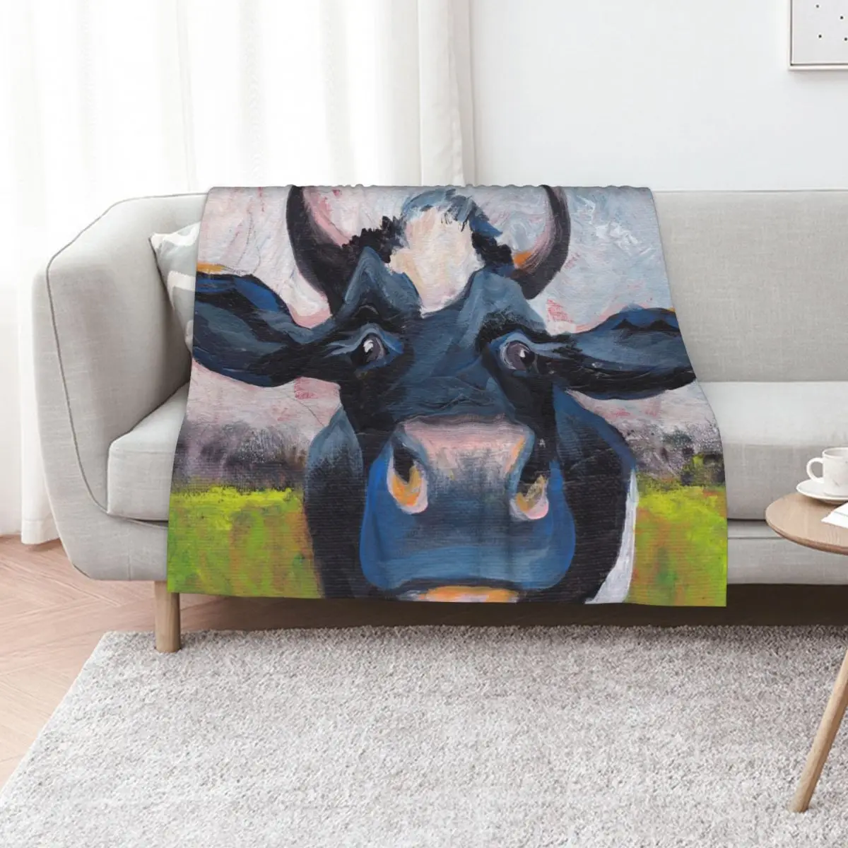 Mad Cow Throw Blanket Comforter halloween Winter beds for sofa Furry Polar Blankets