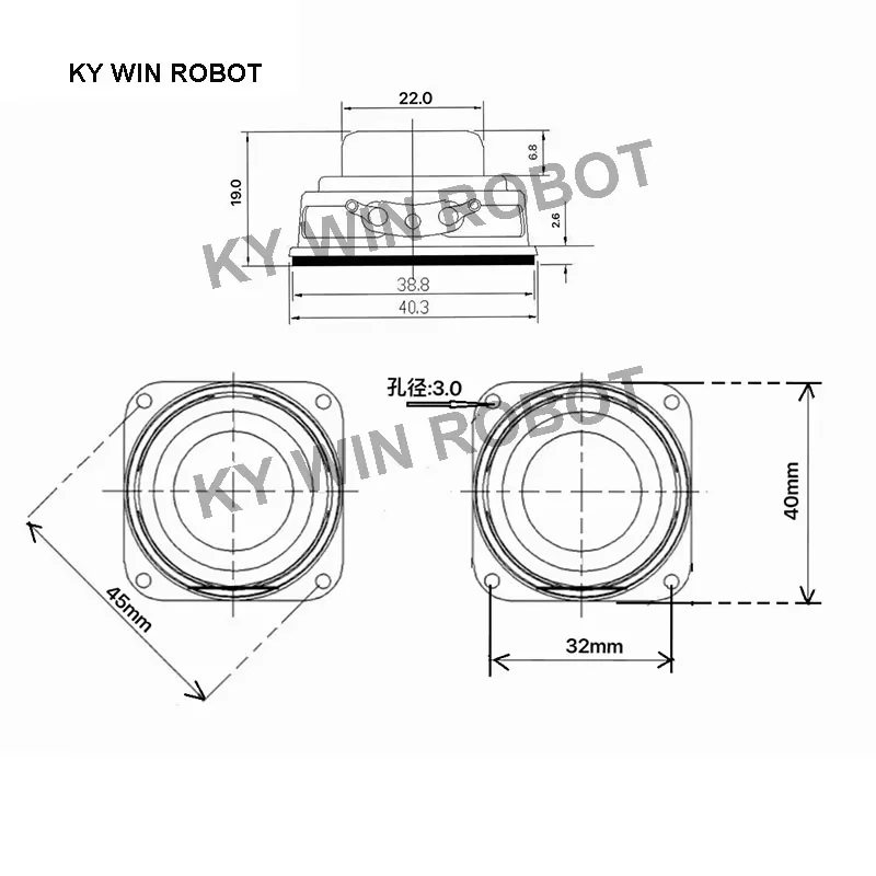 2PCS/Lot High Quality Speaker Horn 5W 8R 40x40mm 4x4cm Mini Amplifier Rubber Gasket Loudspeaker Trumpet