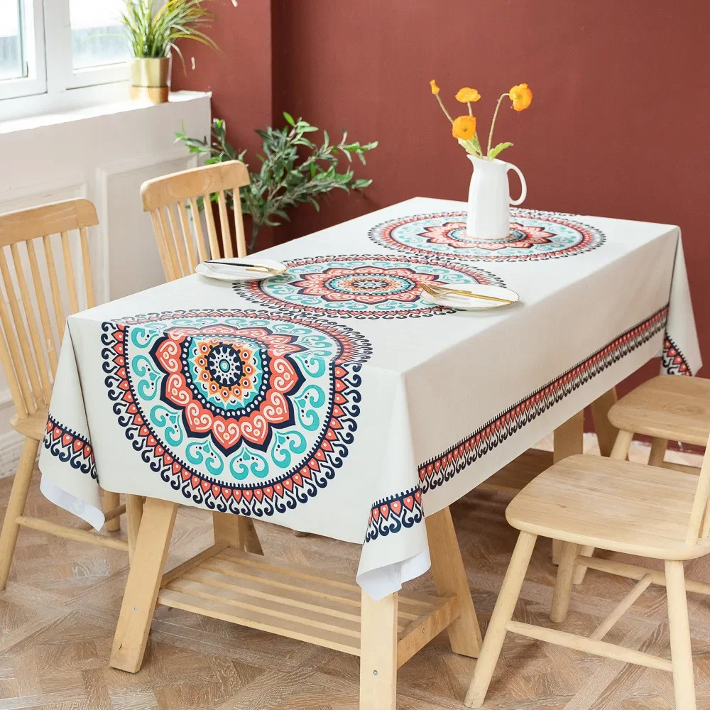 

PVC Tablecloth Oil and Waterproof Tablecloth Living Room Kitchen Dining Table Cloth For Home Decoration Fireplace Countertop