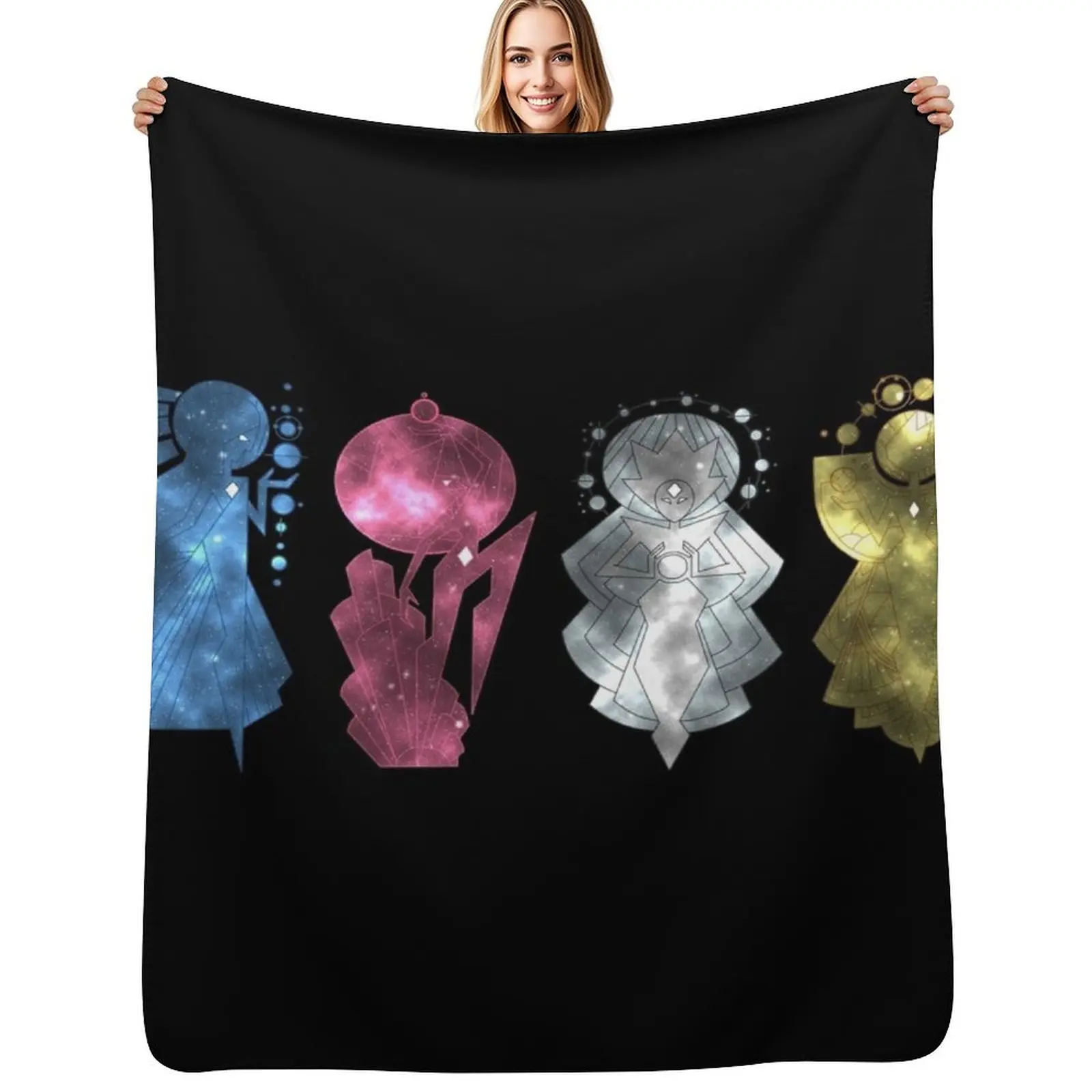Diamond Authority Mural (Galaxy Design) Throw Blanket Extra Large Throw Designers Decorative Throw For Baby Bed linens Blankets