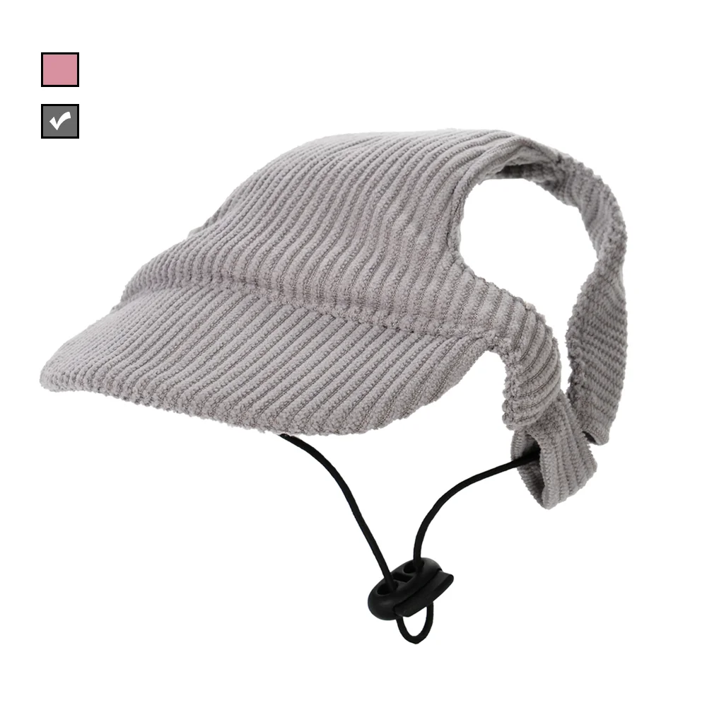 Sonnenhut für kleine und große Hunde und Katzen, verstellbare Baseballkappe mit Öffnung für die Ohren, winddichtes Cordstoff-Visier für Welpen, Haustierbedarf. – Detail 7