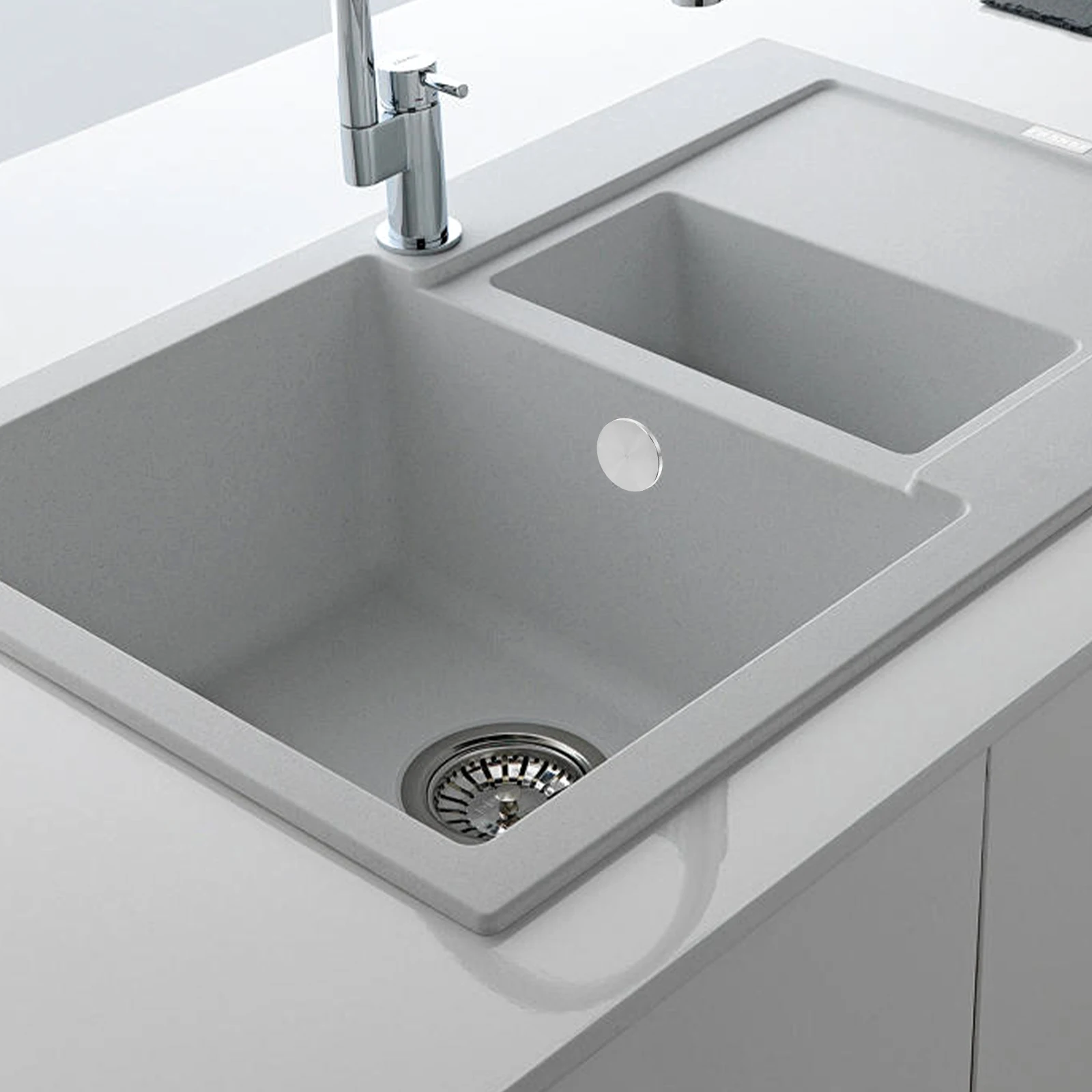 

Stainless Steel Overflow Cover Blanking Cap Bathtub Drain Bathroom Hole