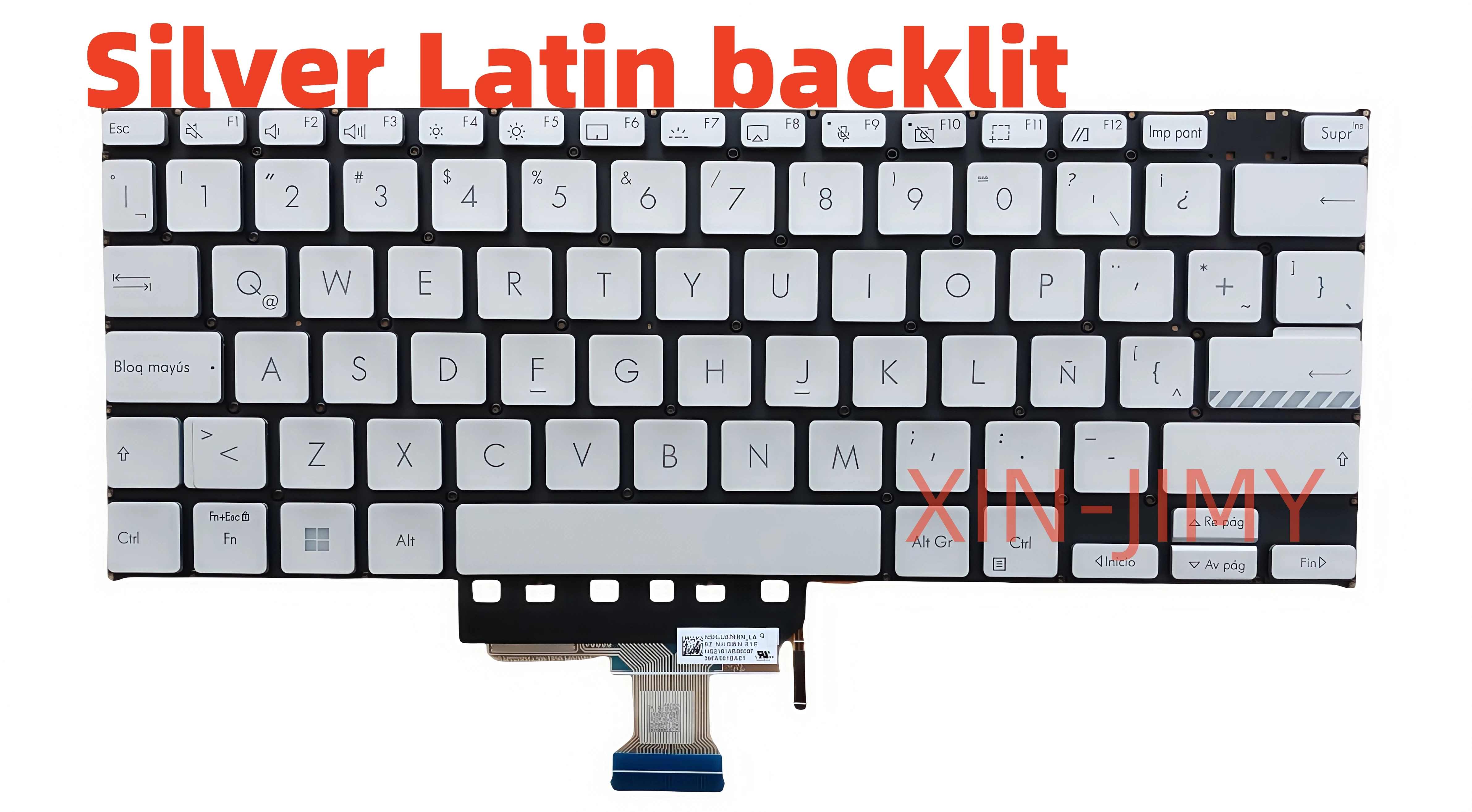 Latin Silver Laptop keyboard For ASUS Zenbook 14 OLED UX3402 UX3402ZA UX3402VA Zenbook S 13 OLED UM5302T UM5302TA with  backlit