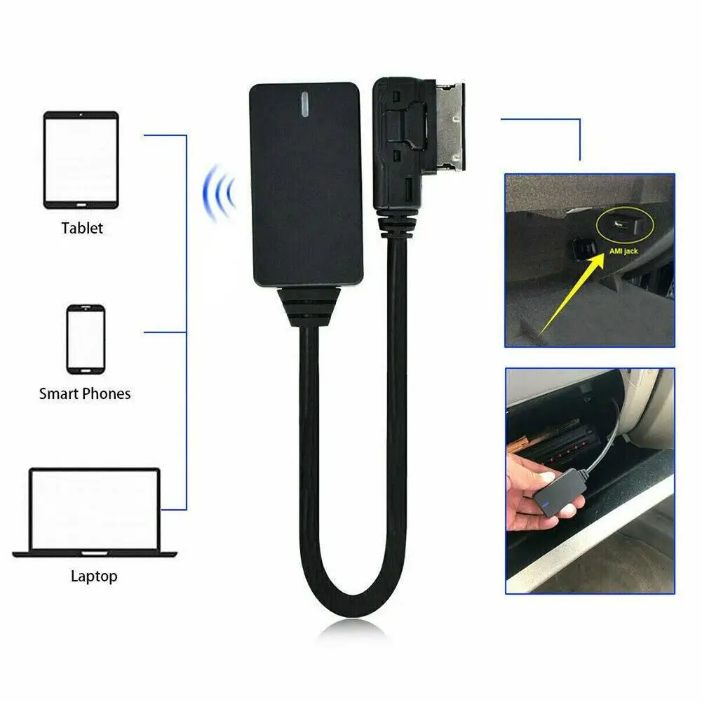 AMI MMI MDI Wireless Aux Bluetooth Adapter Cable Audio Music Auto Bluetooth For Audi A3 A4 B8 B6 Q5 A5 A7 R7 S5 Q7 A6L A8L A4L view 6