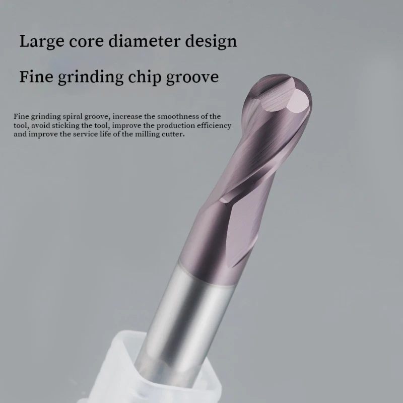 HRC62 كربيد الكرة الأنف نهاية مطحنة CNC راوتر بت R0 5 R1 R2 R3 R4 R5 R6 R8 قاطع كربيد التنغستن