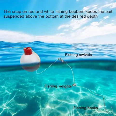 7 पीस फिशिंग फ्लोट फिशिंग बॉबर्स स्नैप ऑन गोल बॉबर्स फिशिंग के लिए पुश बटन बॉबर्स फ्लोट्स 0.5-2.5 इंच बॉय फ्लोट्स 10 best sales स्लिप बॉबर - №4