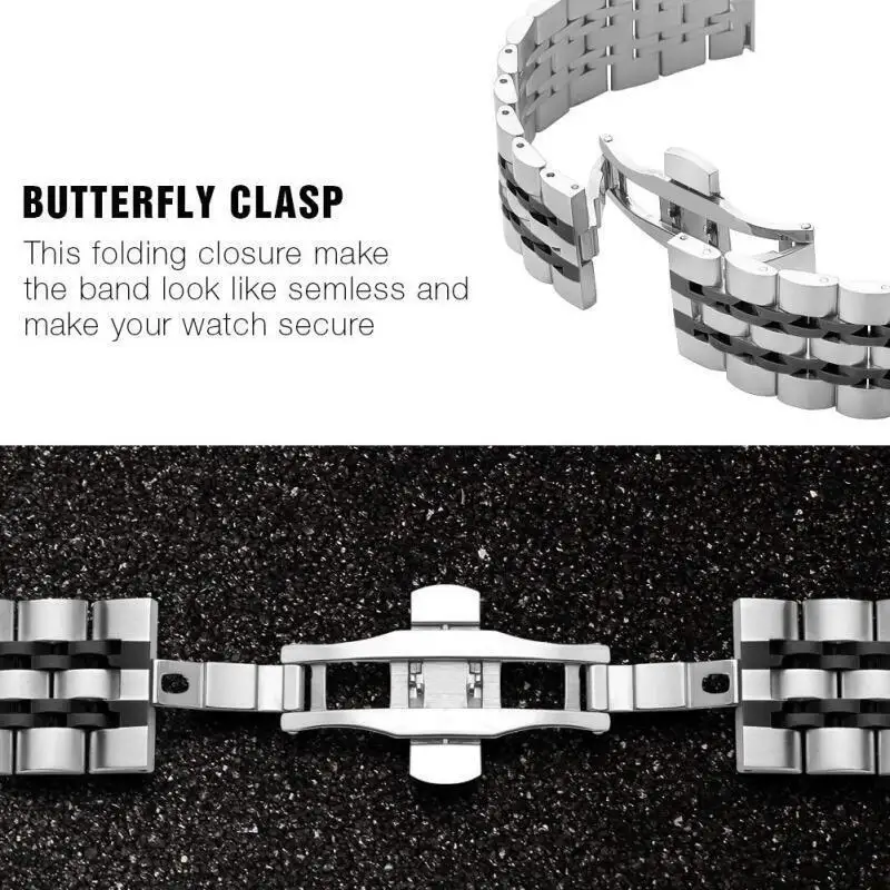22 مللي متر سوار فولاذي غير قابل للصدأ حزام ل NORTH EDGE APACHE-46 المعادن ربط سوار كوريا ل NORTH EDGE APACHE-46 Smartwatch الرجال الفرقة