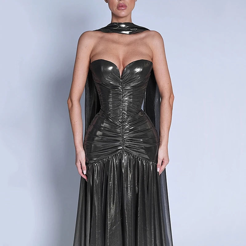 Eightree 2026 فساتين سهرة ماكسي على شكل حرف a على شكل قلب بدون أكمام فساتين لحضور الحفلات الموسيقية المملكة العربية السعودية مناسبة رسمية فساتين حفلات مخصصة