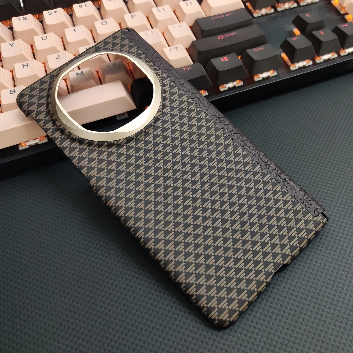 

Ultra Thine Hard PC Grid Texture Phone Cover For Huawei Mate X6 X5 X3 Case Hinge Protection For Wireless Charging
