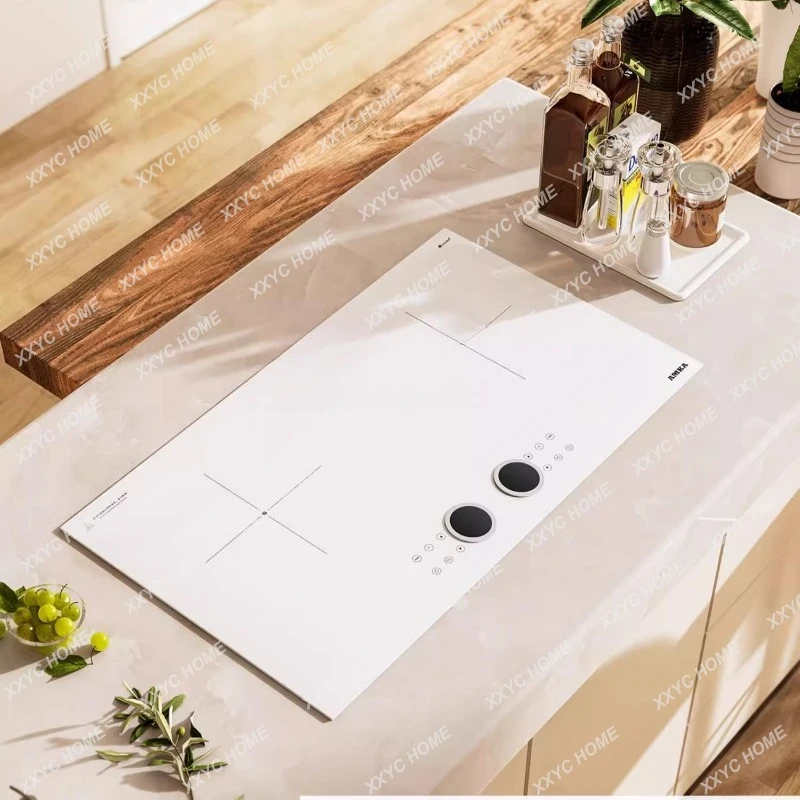 

Embedded induction cooker double stove household fully embedded ultra-thin double frequency conversion high-power double stove