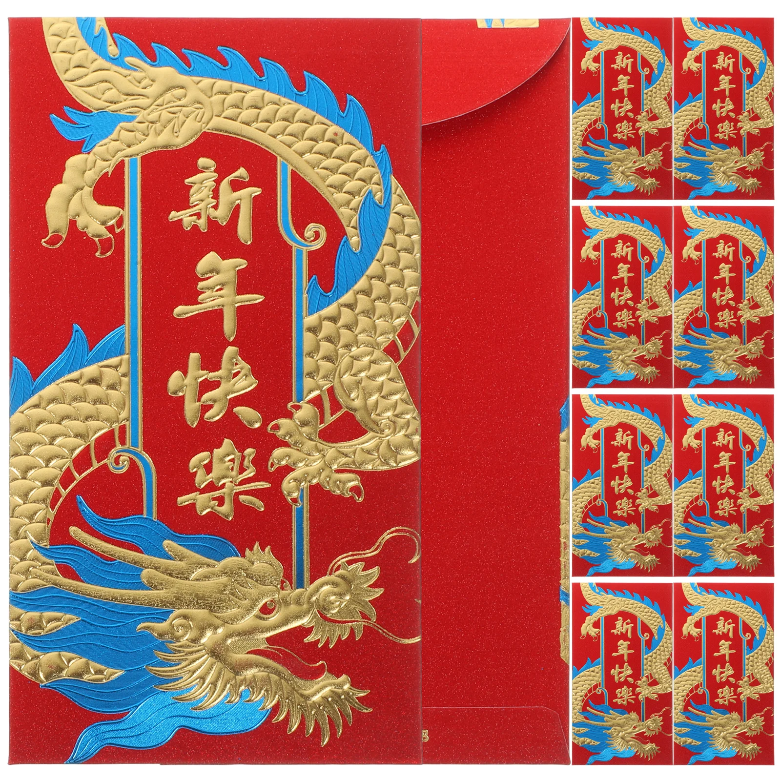 

36pcs Red Envelopes 2024 Dragon Year Glittered Money Bags High End Packets Lightweight Art Decor Spring Festival