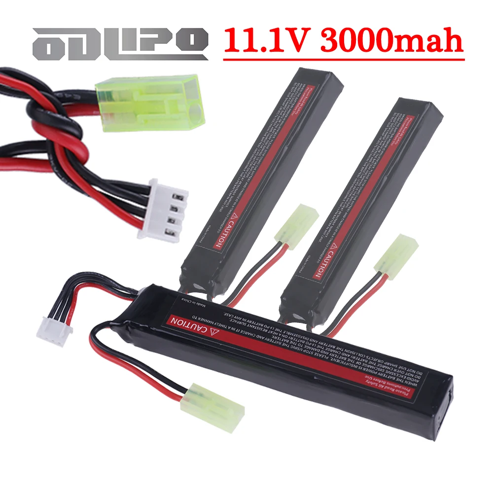 11,1V Airsoft-Pistolen-Akku mit Kleinem Tamiya-Anschluss 3S 3000mAh 11,1V LiPo-Akku für Airsoft BB Luftpistole Elektrische Spielzeugpistole
