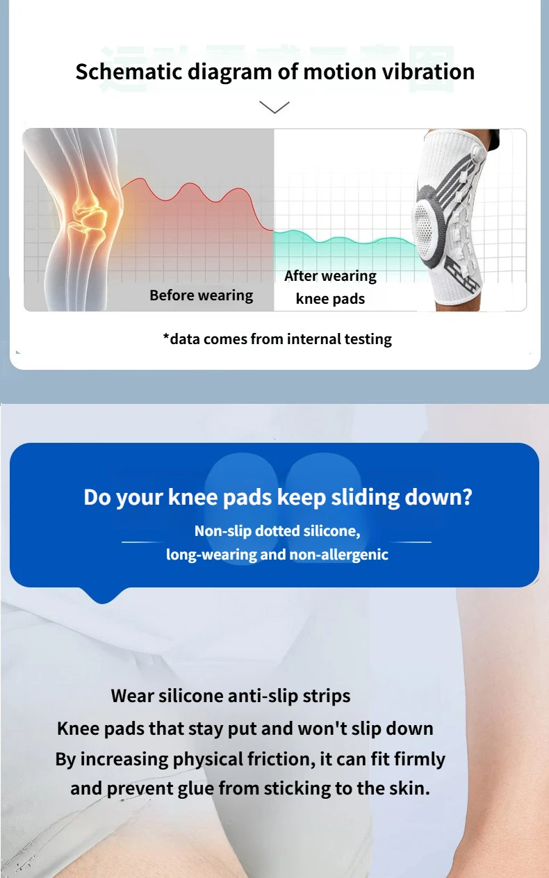 Professional Knee Brace Patella Support Joint Pain Relief Meniscus Support Compression Sleeve for Running Basketball Men Women