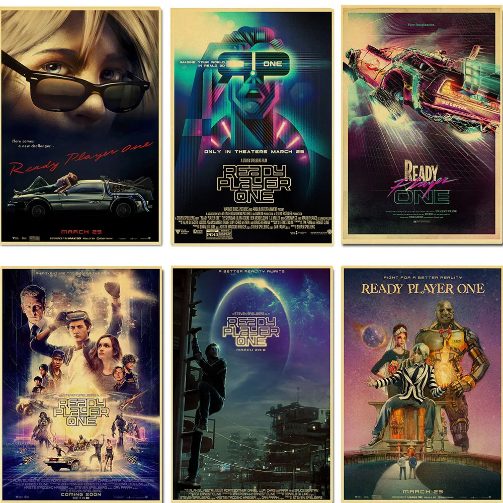 24Style Choose Classic Movie Ready Player One Retro Print Art Canvas Poster For Living Room Decoration Home Wall Picture