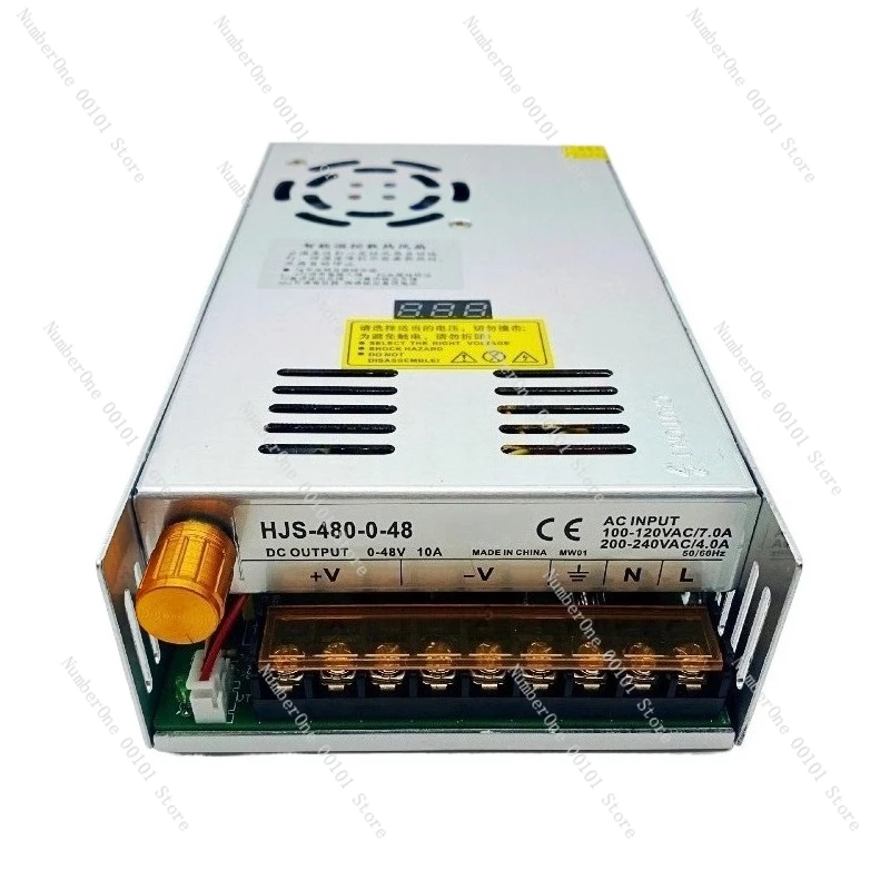 Digital Display 0-48V Adjustable 0-48V 10A 480W DC Regulated Switching Power Supply HJS-480-0-48