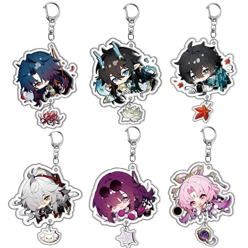 Gioco Honkai Star Rail portachiavi Dan Heng Bronya Rand Asta Herta Himeko figura ciondolo auto portachiavi gioielli uomo accessori regalo