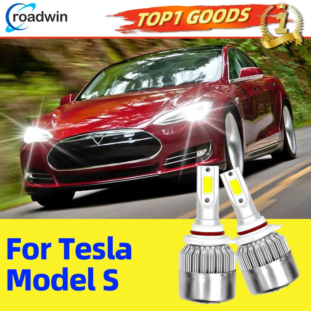 

2 шт. светодиодные фары 110 Вт 6000 К белые IP68 9005 дальнего света 360 градусов освещение Canbus Eror бесплатно для автомобильных ламп Tesla Model S