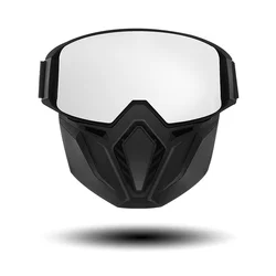 Gogle kolarskie wiatroszczelna z maską na usta ochrona UV jazda motocyklem okulary maski Motocross motocykl kask gogle maska