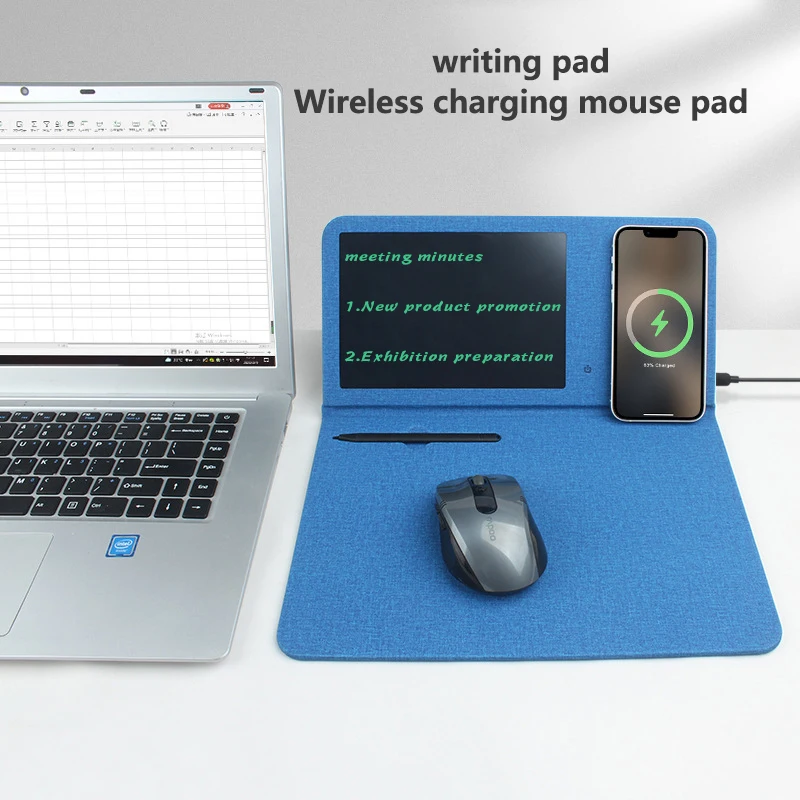 

Folding Multifunctional Writing Board Mobile Phone Wireless Charging Mouse Pad Meeting Records Office Mouse Pad