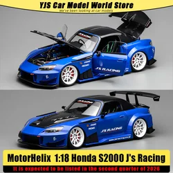 Pre-sale 2026 Q2: Motorhelix 1:18 Honda S2000 J's Racing Car model collection display model