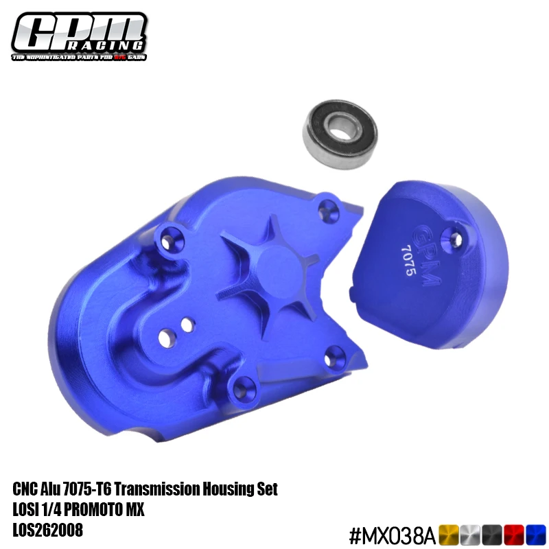 GPM 1/4 Promoto MX SM motorfiets RTR-LOS-2272.LOS-2310 LOSI legering 7075 transmissiebehuizing