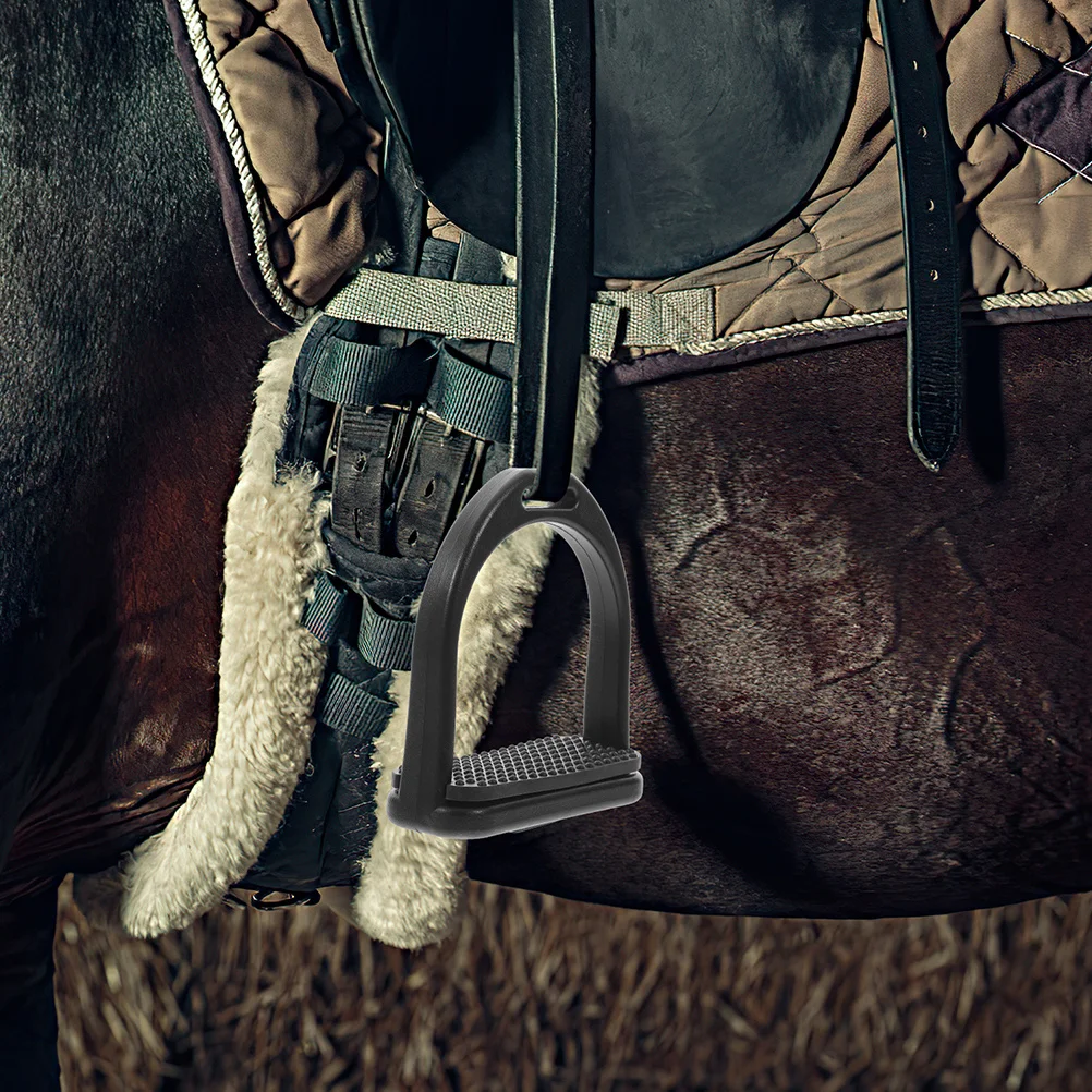 1 زوج ركاب الحصان الأسود بوم المواد المضادة للانزلاق القدم حصيرة ل درب ركوب تسلق السرج الغربي استخدام قوة عالية