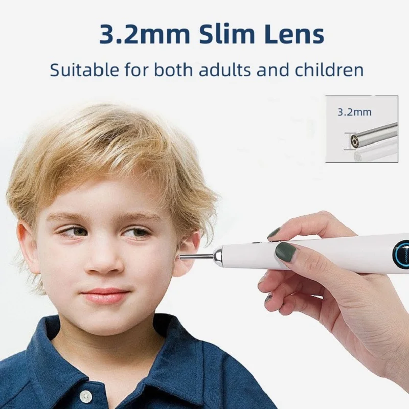 10.1-Inch Screen Digital Otoscopio Ear Cleaning Endoscope 1080P Visual Otolaryngoscope ENT Camera Cleaner Tool Home Clinic Use