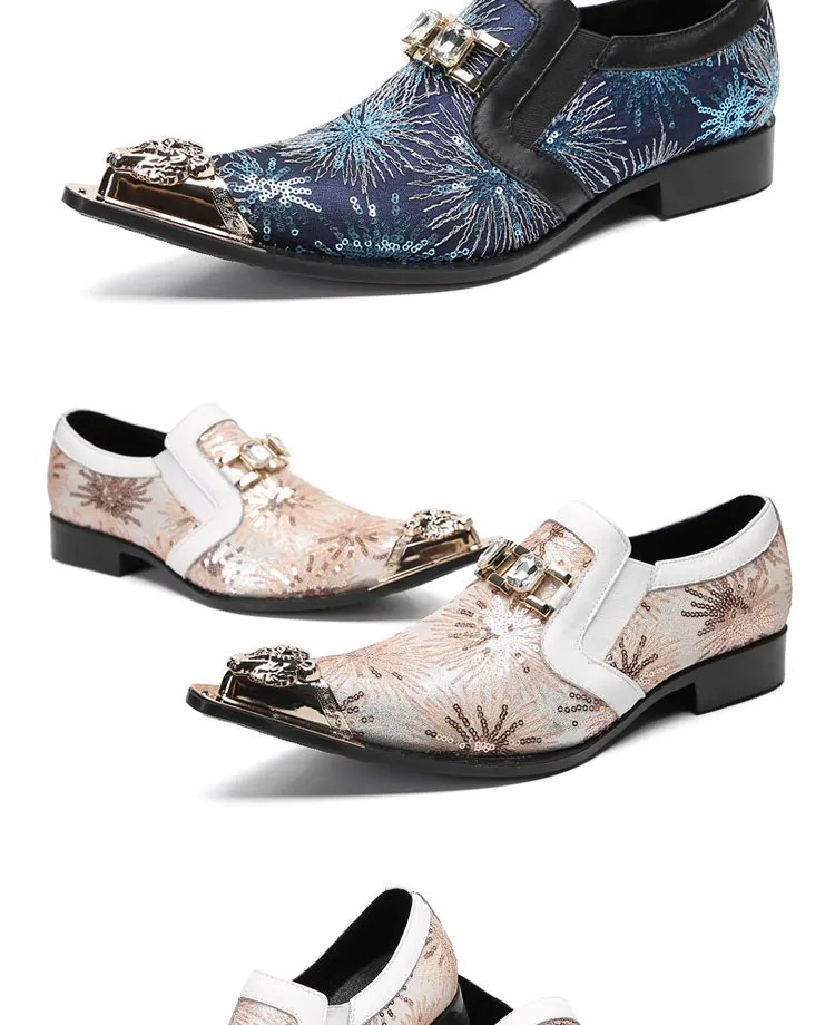 Handgefertigte Herren-Oxfords aus echtem Leder, luxuriöser italienischer Stil, formelle Business-Schuhe, flache Anzugschuhe für Hochzeiten, Bankette und Abendveranstaltungen. – Detail 5