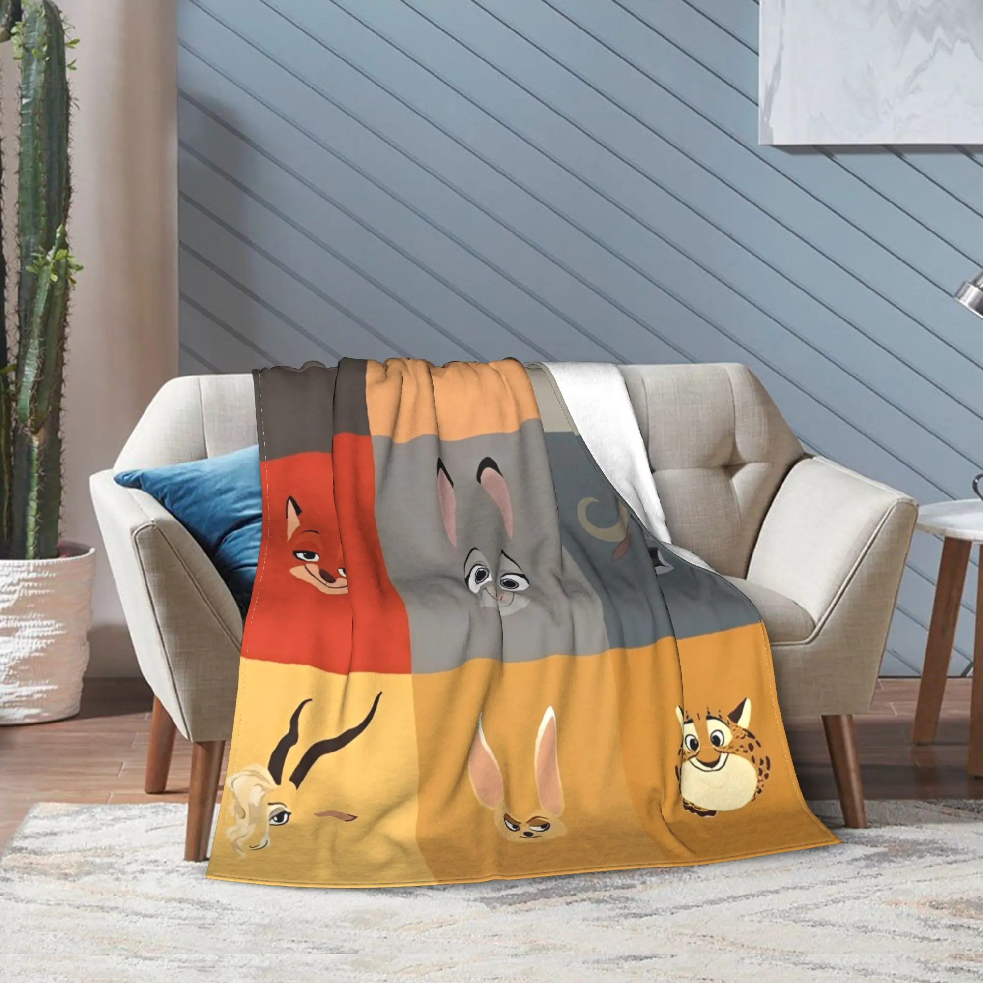 

Вязаные одеяла с героями мультфильмов Zootopia, фланелевые одеяла Judy Hopps Nick Wilde, супер мягкие пледы для кровати, покрывала